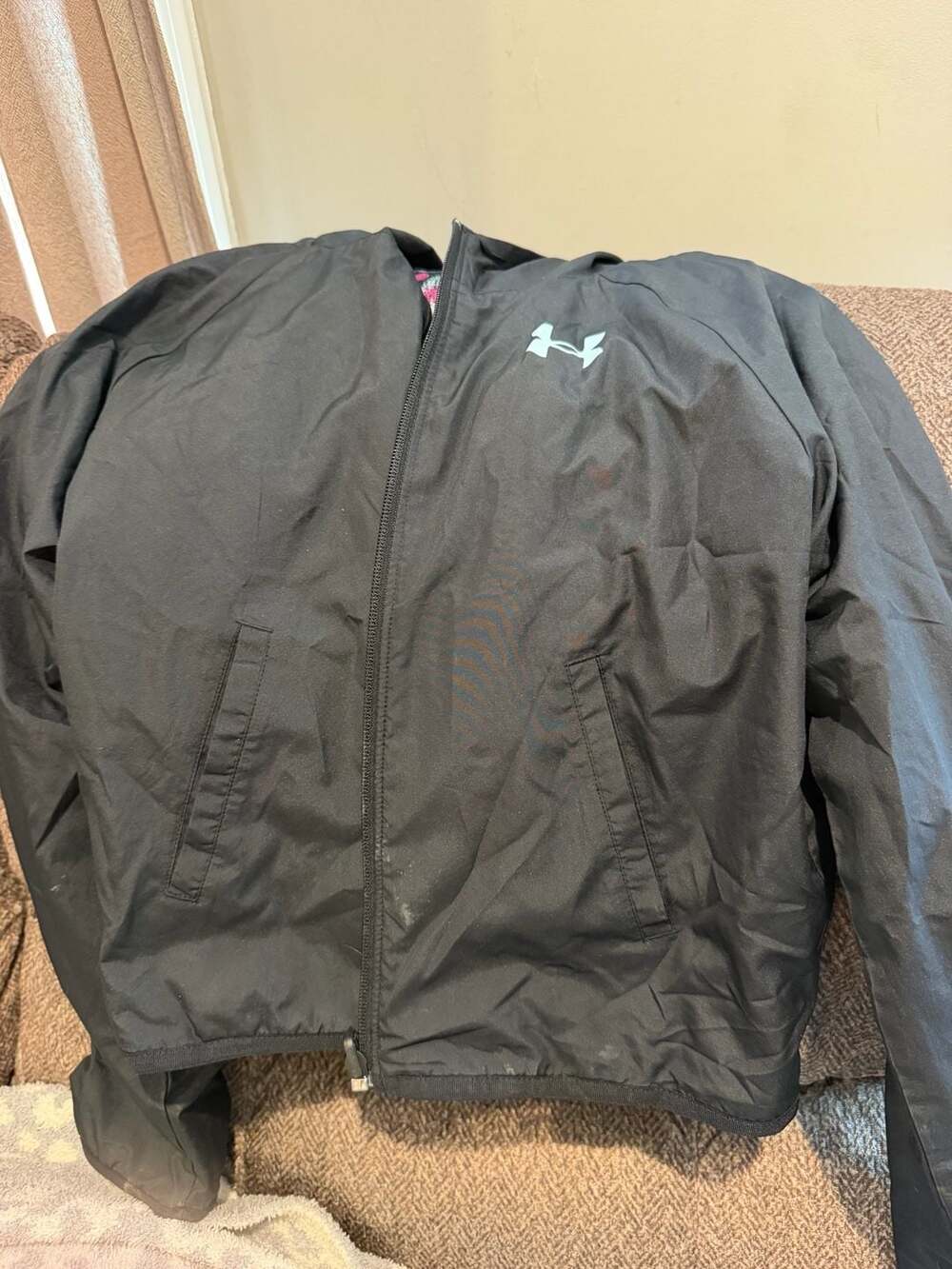 Under Armour Girls' Rival Woven Jacket, Black